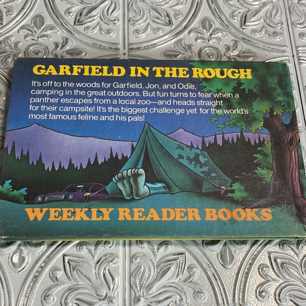 Vintage Garfield in the Rough Hardcover Book 1984 Weekly Reader Jim Davis Comic